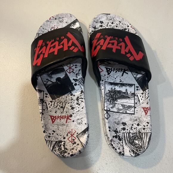 Berserk Manga Soccer Slides Flip Flop Adult Sandals Atsuko Japan Gamer Men Sz 9
